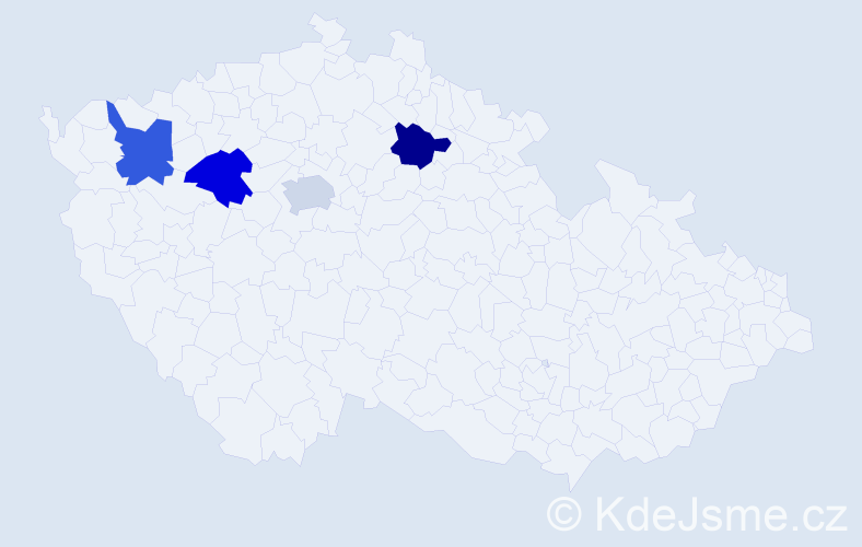 Příjmení: 'Legar', počet výskytů 4 v celé ČR