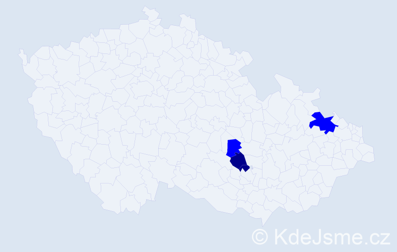 Příjmení: 'Vaša', počet výskytů 6 v celé ČR