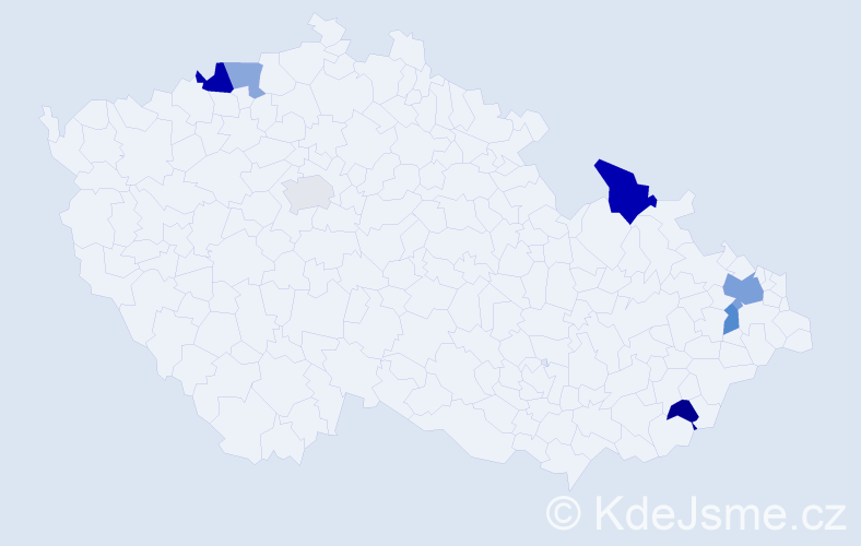 Příjmení: 'Spasovová', počet výskytů 11 v celé ČR