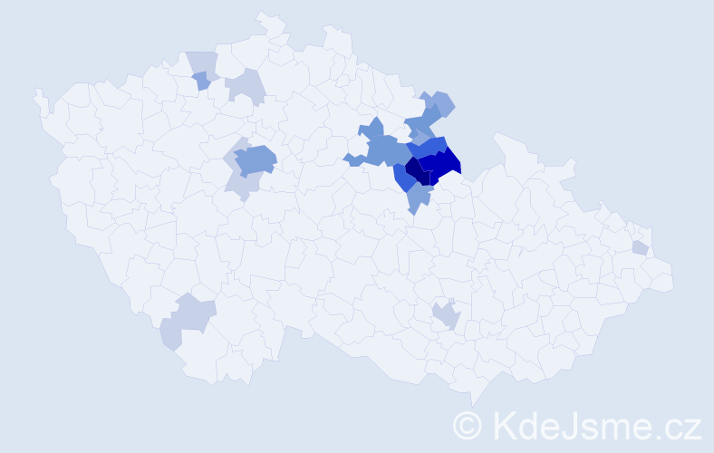 Příjmení: 'Ungrádová', počet výskytů 67 v celé ČR