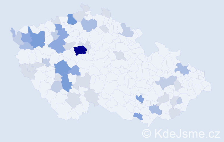 Příjmení: 'Srnka', počet výskytů 125 v celé ČR