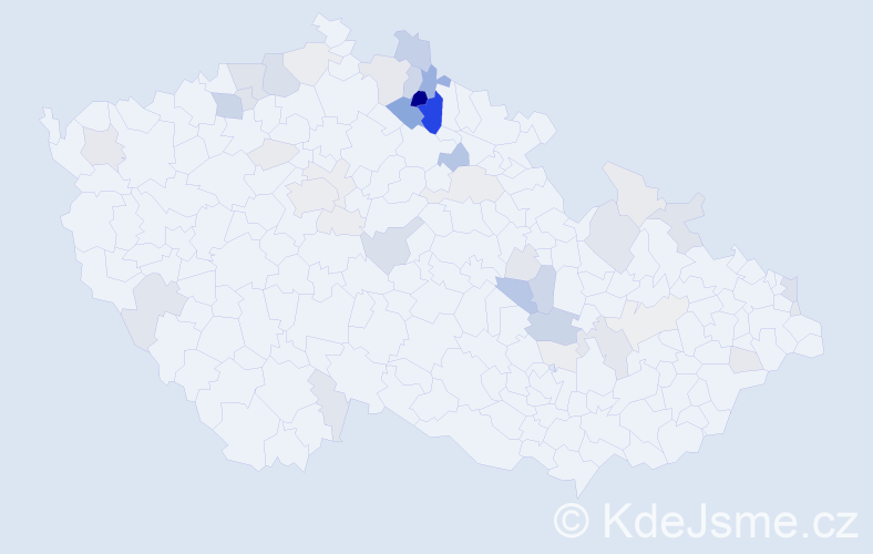 Příjmení: 'Hudská', počet výskytů 139 v celé ČR