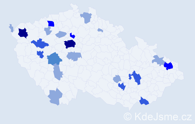 Příjmení: 'Eliašová', počet výskytů 49 v celé ČR