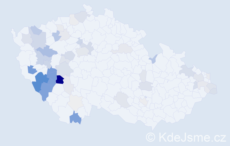Příjmení: 'Bulka', počet výskytů 156 v celé ČR