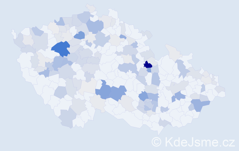 Příjmení: 'Kapounová', počet výskytů 531 v celé ČR