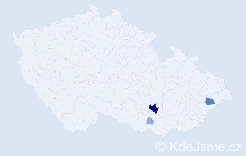 Příjmení: 'Najvirtová', počet výskytů 8 v celé ČR