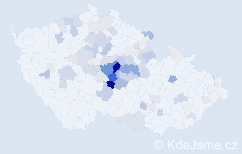 Příjmení: 'Radilová', počet výskytů 314 v celé ČR