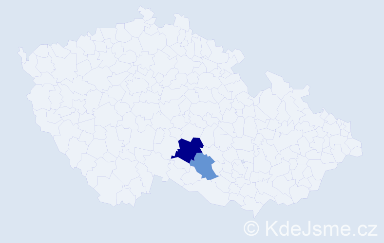 Příjmení: 'Kristinus', počet výskytů 4 v celé ČR