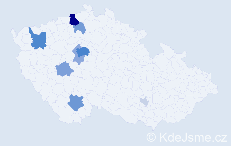 Příjmení: 'Belov', počet výskytů 31 v celé ČR