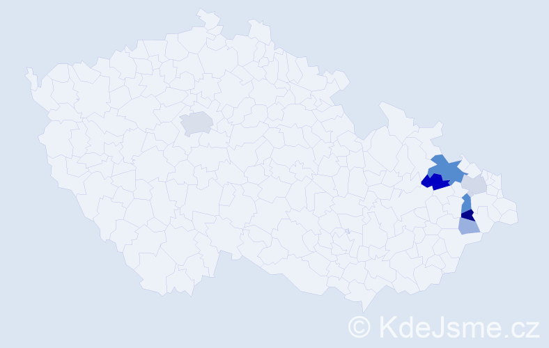 Příjmení: 'Norská', počet výskytů 22 v celé ČR