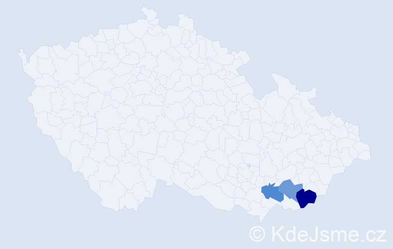 Příjmení: 'Zancová', počet výskytů 4 v celé ČR