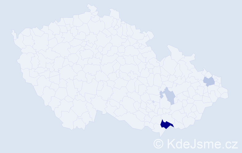 Příjmení: 'Rosypálková', počet výskytů 36 v celé ČR