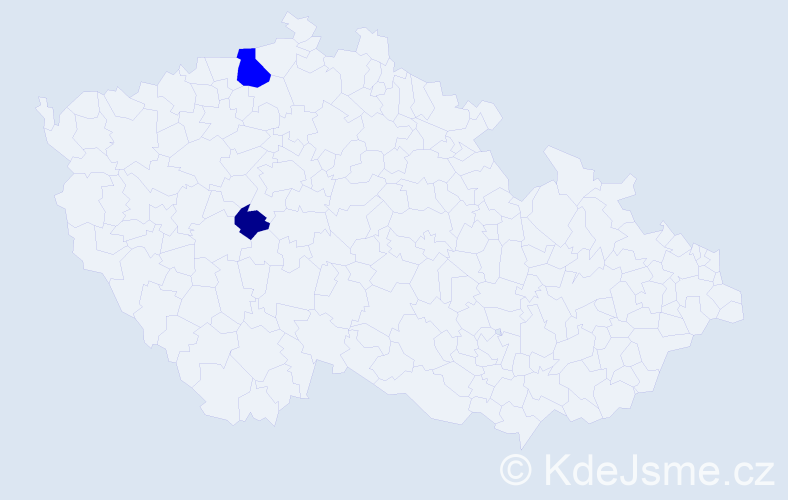Příjmení: 'Grizová', počet výskytů 3 v celé ČR