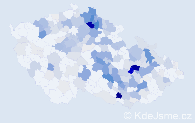 Příjmení: 'Mazánková', počet výskytů 762 v celé ČR
