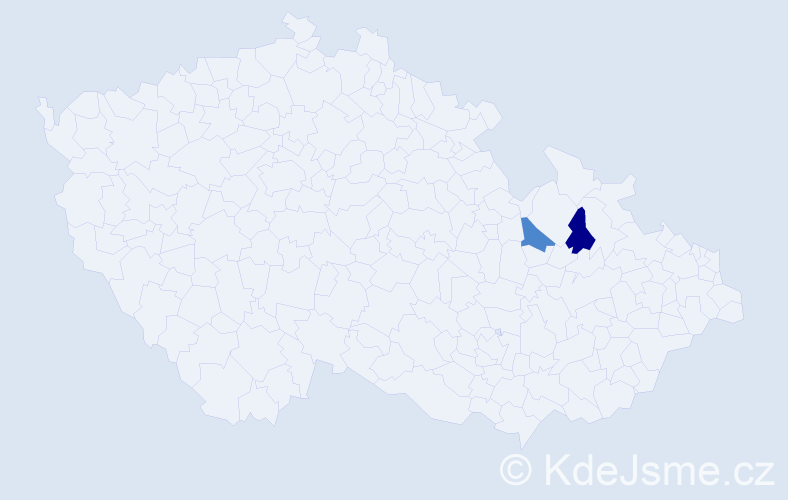 Příjmení: 'Grichwaldská', počet výskytů 4 v celé ČR