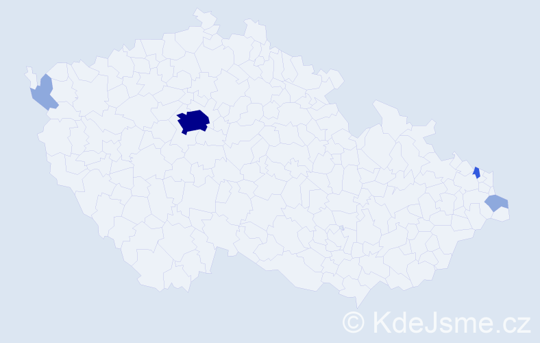 Příjmení: 'Hamrozyová', počet výskytů 10 v celé ČR