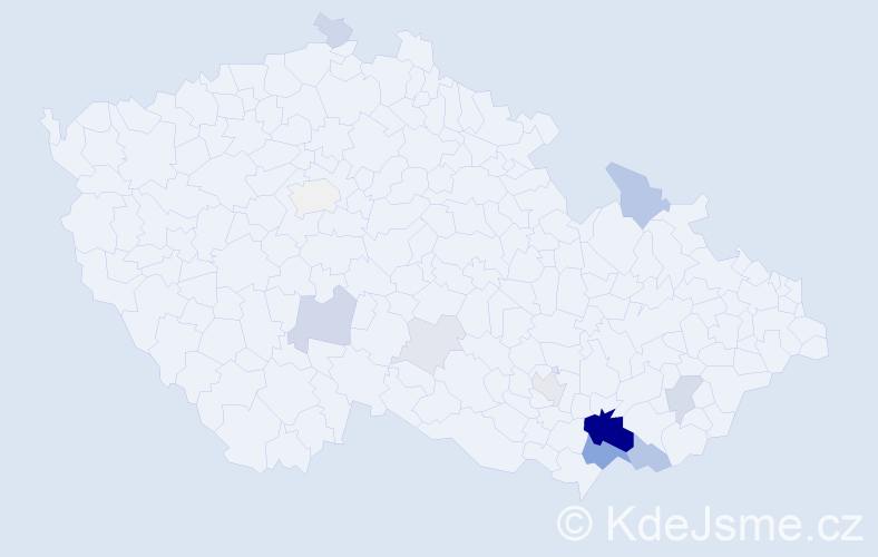 Příjmení: 'Exelová', počet výskytů 42 v celé ČR