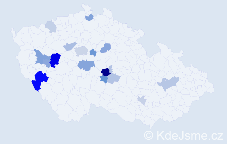 Příjmení: 'Weingärtnerová', počet výskytů 44 v celé ČR