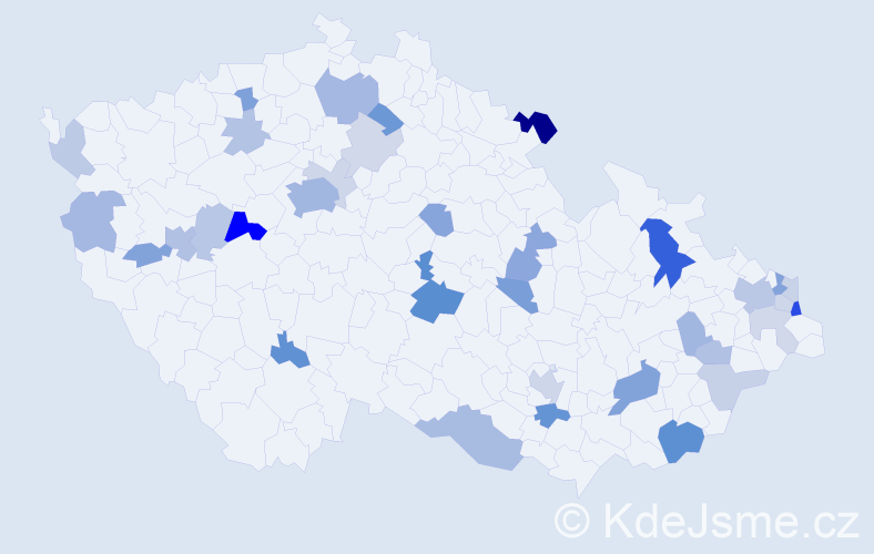 Příjmení: 'Líška', počet výskytů 82 v celé ČR