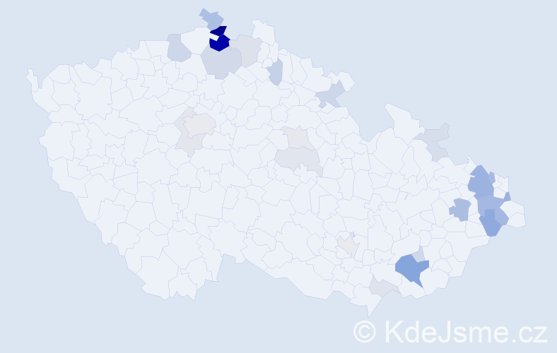 Příjmení: 'Rudinská', počet výskytů 86 v celé ČR