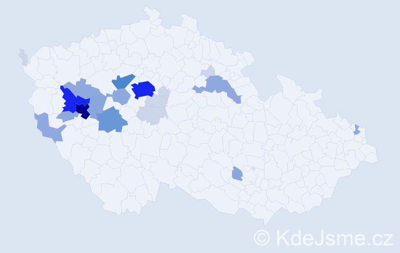 Příjmení: 'Komanec', počet výskytů 71 v celé ČR