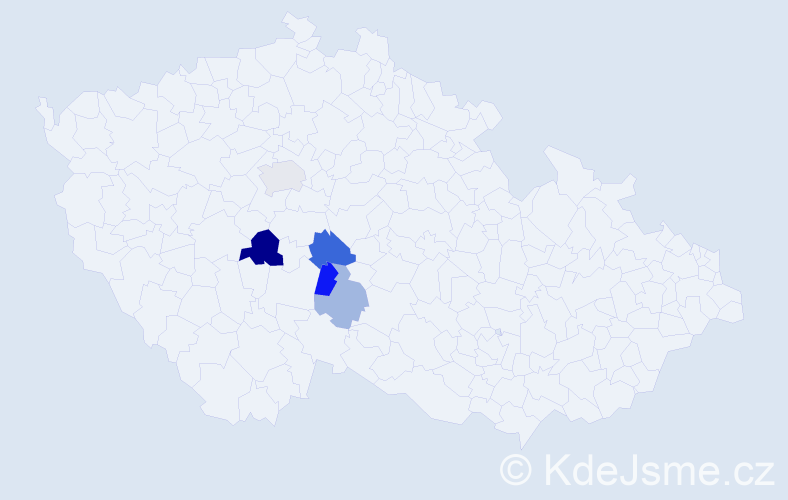Příjmení: 'Taksová', počet výskytů 9 v celé ČR