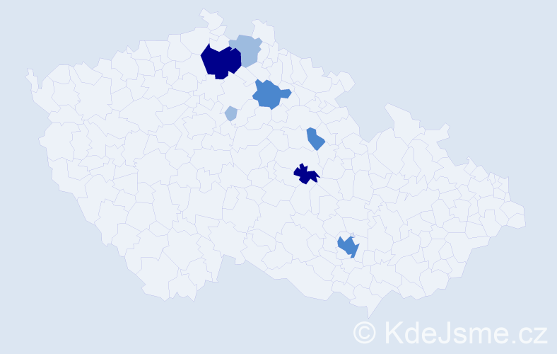 Příjmení: 'Chalupnik', počet výskytů 16 v celé ČR
