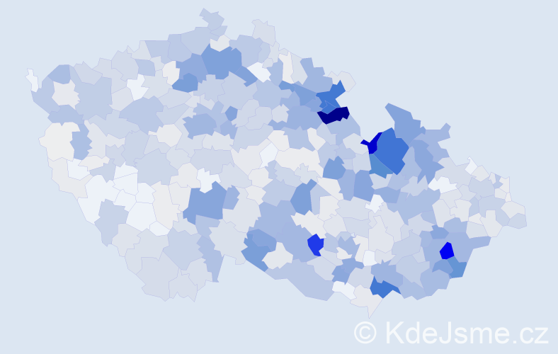 Příjmení: 'Macek', počet výskytů 3047 v celé ČR