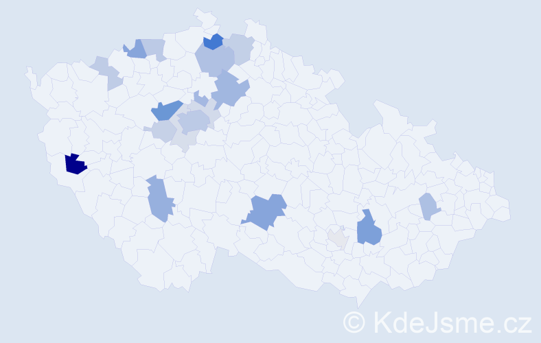 Příjmení: 'Birnbaum', počet výskytů 55 v celé ČR