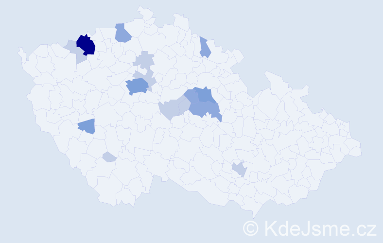 Příjmení: 'Sejček', počet výskytů 35 v celé ČR