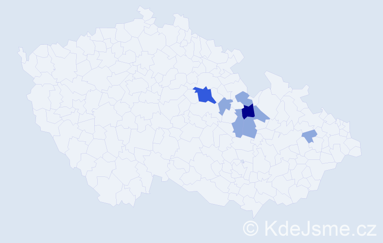 Příjmení: 'Wendligová', počet výskytů 15 v celé ČR