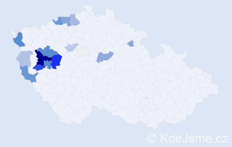 Příjmení: 'Korelus', počet výskytů 61 v celé ČR