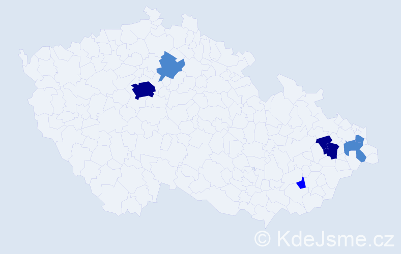 Příjmení: 'Repta', počet výskytů 14 v celé ČR