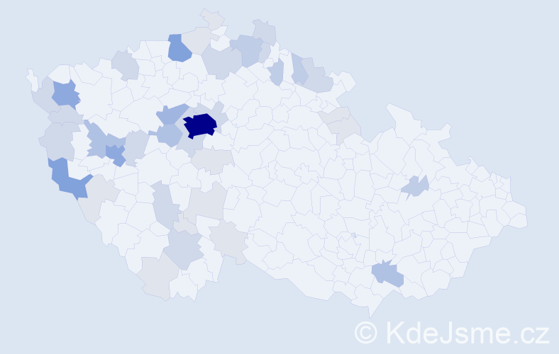Příjmení: 'Pauer', počet výskytů 124 v celé ČR