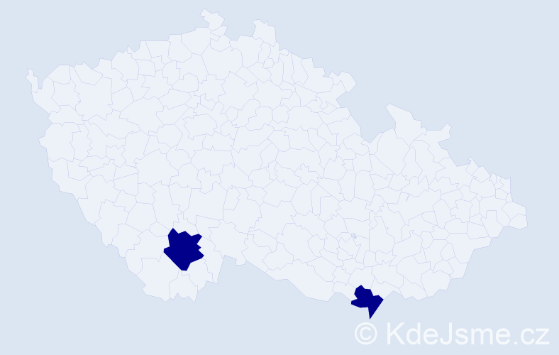 Příjmení: 'Sadiku', počet výskytů 2 v celé ČR