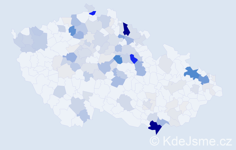 Příjmení: 'Blažej', počet výskytů 476 v celé ČR