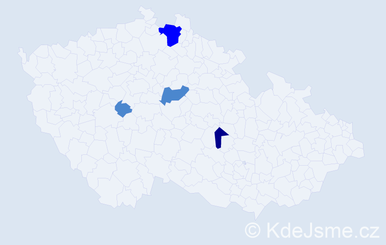 Příjmení: 'Netik', počet výskytů 7 v celé ČR