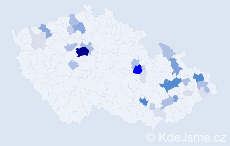 Příjmení: 'Rosypal', počet výskytů 129 v celé ČR