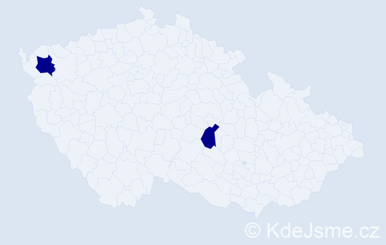 Příjmení: 'Fen', počet výskytů 2 v celé ČR