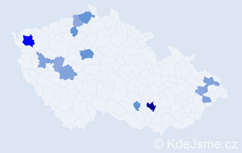 Příjmení: 'Oršula', počet výskytů 41 v celé ČR