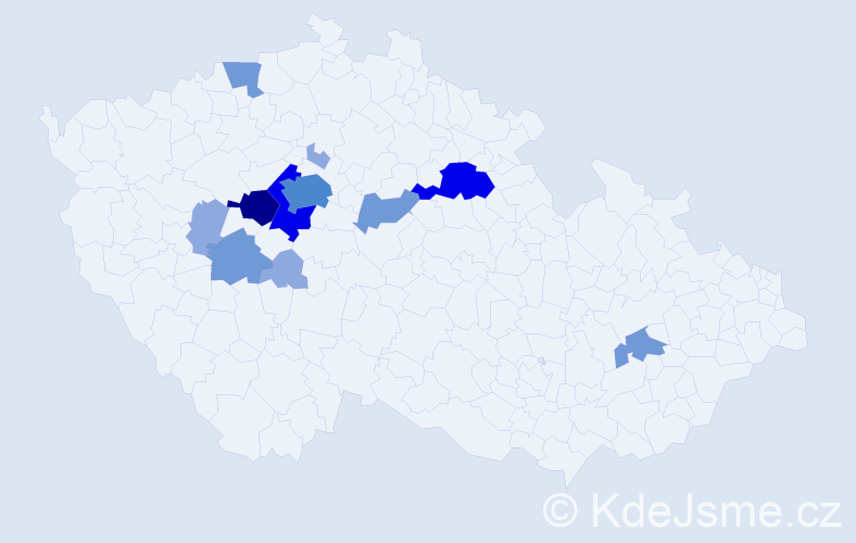 Příjmení: 'Silbernáglová', počet výskytů 30 v celé ČR