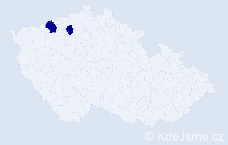Příjmení: 'Klum', počet výskytů 4 v celé ČR