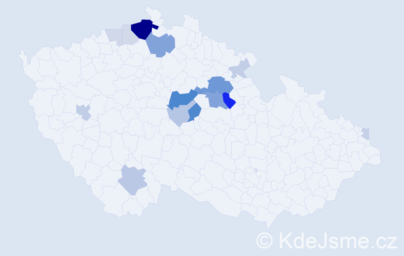 Příjmení: 'Darius', počet výskytů 44 v celé ČR