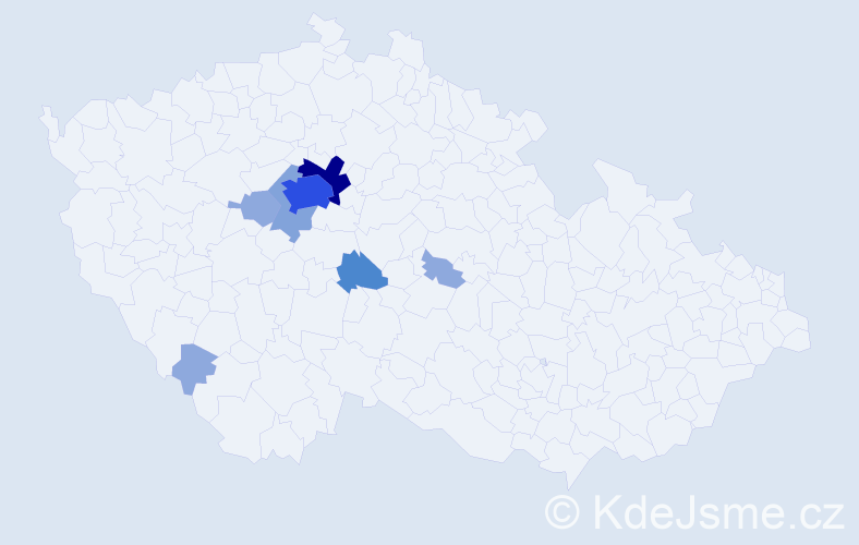 Příjmení: 'Lavír', počet výskytů 22 v celé ČR