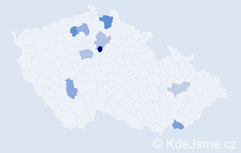 Příjmení: 'Lustik', počet výskytů 20 v celé ČR