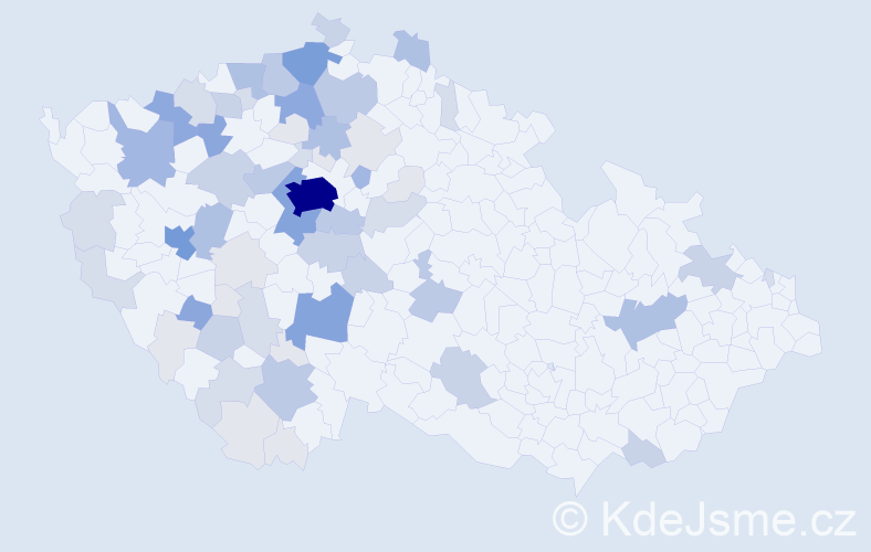 Příjmení: 'Poustka', počet výskytů 227 v celé ČR