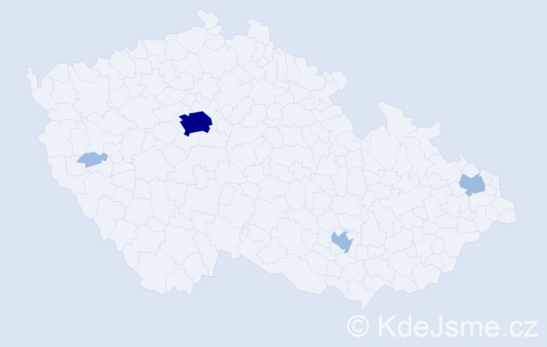 Příjmení: 'Dupláková', počet výskytů 7 v celé ČR