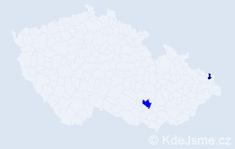 Příjmení: 'Dylong', počet výskytů 3 v celé ČR