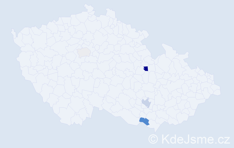 Příjmení: 'Czajkowská', počet výskytů 6 v celé ČR