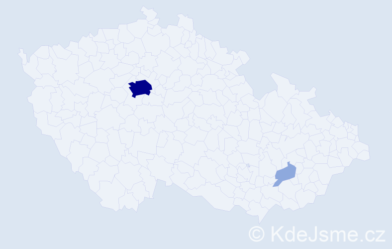 Příjmení: 'Máčaj', počet výskytů 6 v celé ČR